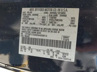 2003 Ford F-150 XL with VIN 1FTRF17243NA05812, listed as a IAAI auction lot 41995524 with 91,541 mi miles and . Bid and sale history available at DreamBid. Image 9.