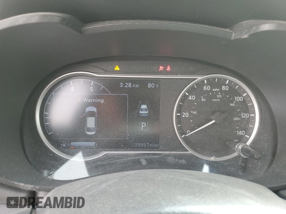2020 Nissan Versa SR with VIN 3N1CN8FVXLL803506, listed as a Copart auction lot 49187345 with 39,957 mi miles and Salvage Title. Bid and sale history available at carsss.com. Image 9.