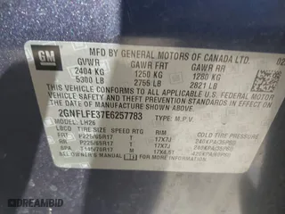 2014 Chevrolet Equinox LT with VIN 2GNFLFE37E6257783, listed as a IAAI auction lot 41770995 with 130,884 mi miles. Bid and sale history available at carsss.com. Image 9.