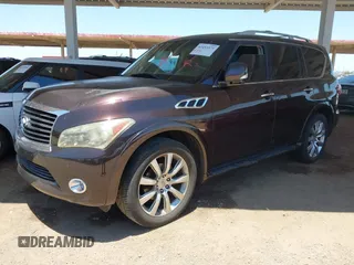 2012 Infiniti QX56 7-passenger with VIN JN8AZ2NE8C9020897, listed as a IAAI auction lot 42453571 with 173,145 mi miles and . Bid and sale history available at DreamBid. Image 2.