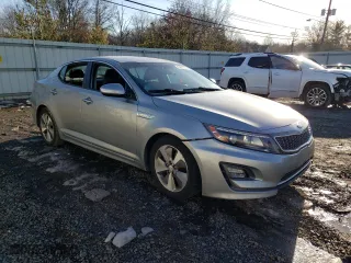 2014 Kia Optima Hybrid EX with VIN KNAGN4AD9E5073884, listed as a Copart auction lot 45431435 with 0 mi miles and Salvage Title. Bid and sale history available at carsss.com. Image 4.