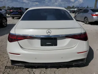2023 Mercedes-Benz S-Class S 500 with VIN W1K6G6DB7PA197070, listed as a Copart auction lot 43637385 with 20,412 mi miles and Salvage Title. Bid and sale history available at carsss.com. Image 6.
