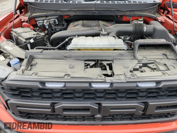 2023 Ford F-150 Raptor with VIN 1FTFW1RG4PFB17389, listed as a Copart auction lot 51703635 with 19,772 mi miles and Salvage Title. Bid and sale history available at DreamBid. Image 11.
