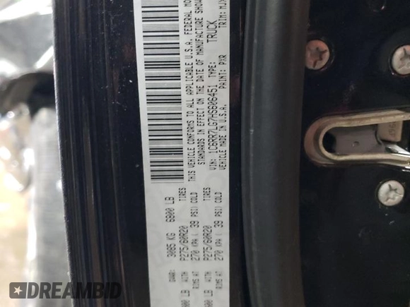 2017 Ram 1500 Big Horn z VIN 1C6RR7LG7HS606451, wystawiony jako Copart lot #50541005 z przebiegiem 133 891 mil mil oraz Szkoda całkowita • Salvage title. Historia ofert i sprzedaży dostępna na DreamBid. Obrazek 13.
