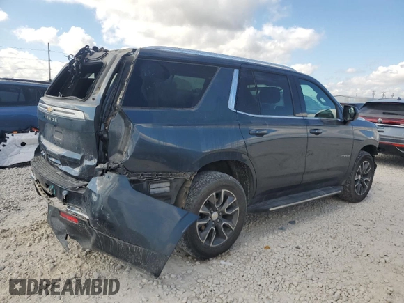 2021 Chevrolet Tahoe LS with VIN 1GNSCMED7MR413335, listed as a Copart auction lot 72067984 with 47,795 mi miles and Salvage title. Bid and sale history available at DreamBid. Image 3.