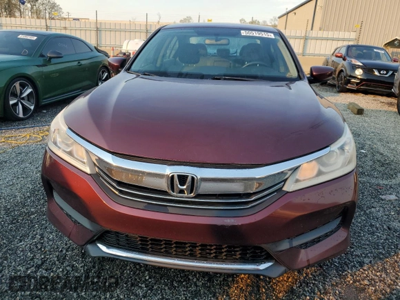 2017 Honda Accord LX with VIN 1HGCR2F30HA232458, listed as a Copart auction lot 50519515 with 126,589 mi miles and Salvage Title. Bid and sale history available at carsss.com. Image 5.