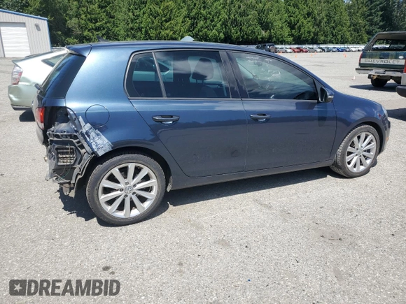 2013 Volkswagen Golf TDI w/Sunroof & Nav with VIN WVWNM7AJ0DW132074, listed as a Copart auction lot 64827005 with 141,056 mi miles and Salvage title. Bid and sale history available at DreamBid. Image 3.