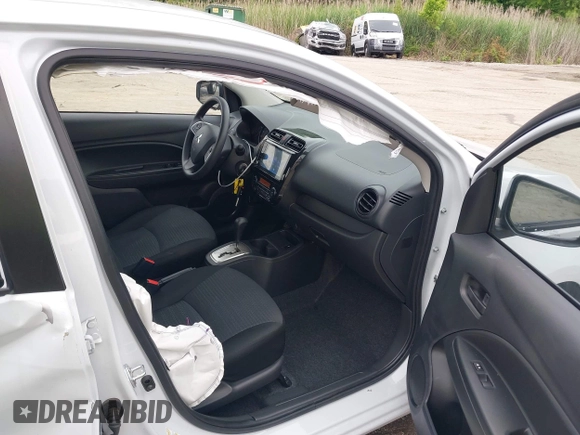 2024 Mitsubishi Mirage ES with VIN ML32FUFJ9RHF09183, listed as a IAAI auction lot 42383723 with 480 mi miles and . Bid and sale history available at DreamBid. Image 5.
