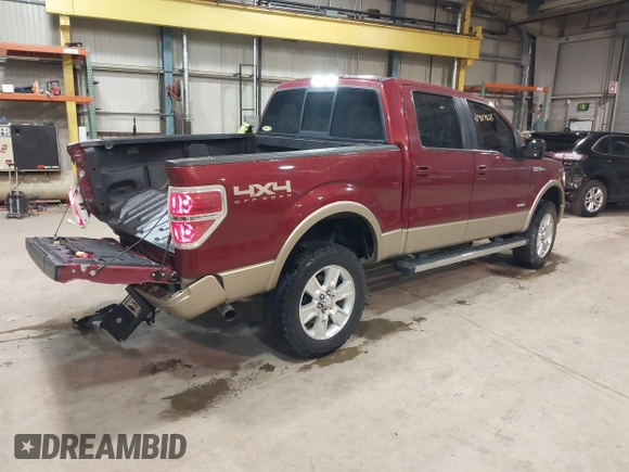 2013 Ford F-150 XL with VIN 1FTFW1ET7DKD12537, listed as a IAAI auction lot 41907823 with 234,445 mi miles. Bid and sale history available at carsss.com. Image 4.