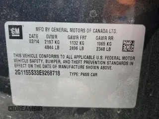 2014 Chevrolet Impala LTZ with VIN 2G1155S33E9268718, listed as a Copart auction lot 53627445 with 189,457 mi miles and Salvage Title. Bid and sale history available at DreamBid. Image 12.