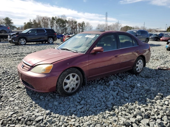 2002 Honda Civic EX with VIN 1HGES26832L045591, listed as a Copart auction lot 88445945 with 223,749 mi miles and Salvage Title. Bid and sale history available at carsss.com. Image 1.