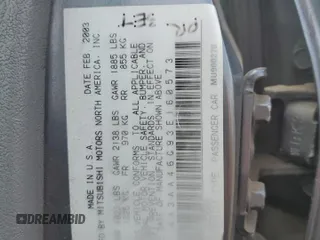 2003 Mitsubishi Galant ES with VIN 4A3AA46G93E160573, listed as a Copart auction lot 46107495 with Not Provided miles and Salvage Title. Bid and sale history available at DreamBid. Image 15.