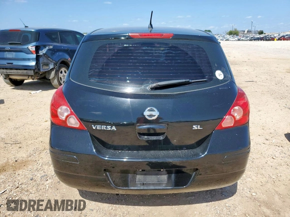 2009 Nissan Versa SL with VIN 3N1BC13E69L383863, listed as a Copart auction lot 59166235 with 138,630 mi miles and Salvage title. Bid and sale history available at DreamBid. Image 6.