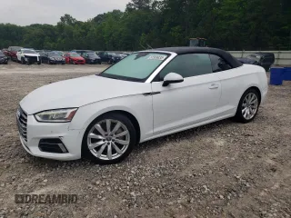 2018 Audi A5 Cabriolet Premium Plus z VIN WAUYNGF55JN020102, wystawiony jako Copart lot #57399035 z przebiegiem 60 557 mil mil oraz Szkoda całkowita • Salvage title. Historia ofert i sprzedaży dostępna na DreamBid. Obrazek 1.