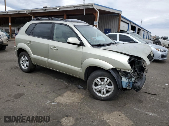 2007 Hyundai Tucson SE with VIN KM8JN12D77U541198, listed as a Copart auction lot 50425615 with 76,863 mi miles and Salvage Title. Bid and sale history available at carsss.com. Image 4.