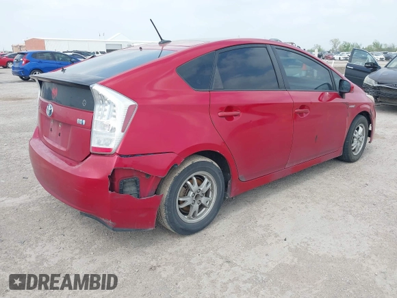 2011 Toyota Prius I with VIN JTDKN3DUXB1408074, listed as a IAAI auction lot 41941617 with 240,504 mi miles. Bid and sale history available at carsss.com. Image 4.