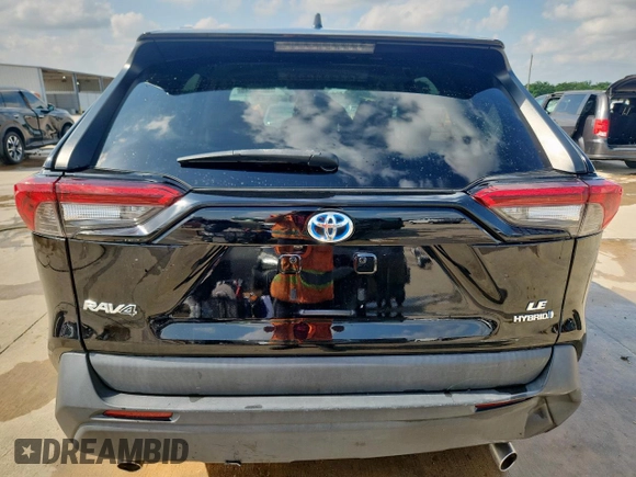 2021 Toyota RAV4 Hybrid LE with VIN 4T3LWRFV5MU049053, listed as a Copart auction lot 58598245 with 55,179 mi miles and Salvage title. Bid and sale history available at DreamBid. Image 6.