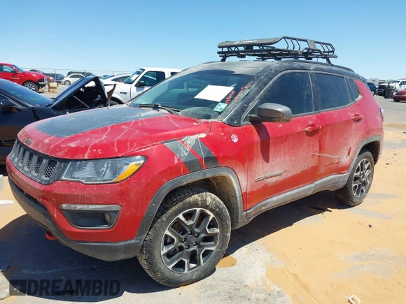 2020 Jeep Compass Trailhawk with VIN 3C4NJDDB8LT195701, listed as a IAAI auction lot 39306924 with 100,006 mi miles and . Bid and sale history available at DreamBid. Image 2.
