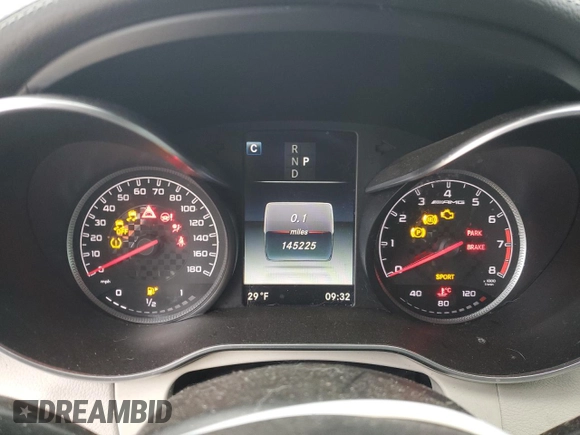2017 Mercedes-Benz C 43 AMG with VIN WDDWJ6EB4HF556511, listed as a Copart auction lot 82282534 with 145,225 mi miles and Salvage Title. Bid and sale history available at carsss.com. Image 9.