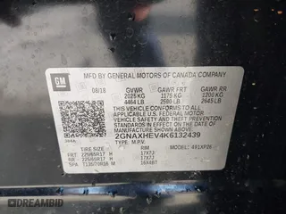 2019 Chevrolet Equinox LS with VIN 2GNAXHEV4K6132439, listed as a IAAI auction lot 41608111 with 41,118 mi miles. Bid and sale history available at carsss.com. Image 9.
