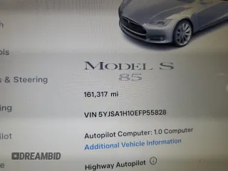 2014 Tesla Model S 60 z VIN 5YJSA1H10EFP55828, wystawiony jako Copart lot #56135145 z przebiegiem 161 317 mil mil oraz Czysty tytuł • Clean title. Historia ofert i sprzedaży dostępna na DreamBid. Obrazek 9.