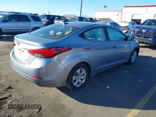 2016 Hyundai Elantra SE with VIN 5NPDH4AE3GH711779, listed as a IAAI auction lot 41290861 with 103,931 mi miles and . Bid and sale history available at DreamBid. Image 4.