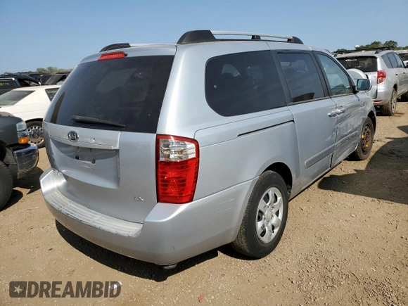 2007 Kia Sedona EX with VIN KNDMB233876108371, listed as a Copart auction lot 71360184 with 199,487 mi miles and Salvage Title. Bid and sale history available at carsss.com. Image 3.