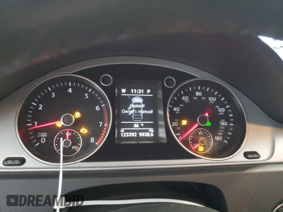 2014 Volkswagen CC Sport with VIN WVWBN7AN6EE529590, listed as a Copart auction lot 88780515 with 123,392 mi miles and Salvage Title. Bid and sale history available at DreamBid. Image 9.