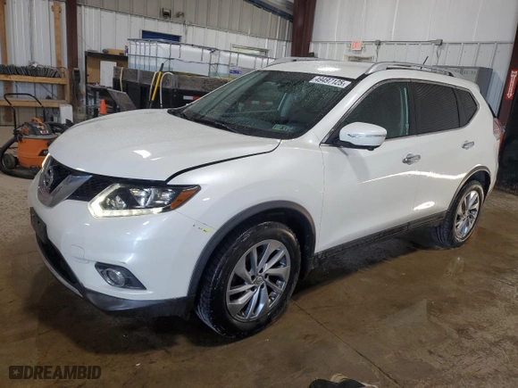 2015 Nissan Rogue SL with VIN 5N1AT2MV1FC866502, listed as a Copart auction lot 49497125 with 102,754 mi miles and Salvage Title. Bid and sale history available at carsss.com. Image 1.