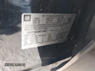 2017 GMC Acadia SLT with VIN 1GKKNVLS3HZ149891, listed as a IAAI auction lot 41792650 with 120,947 mi miles. Bid and sale history available at carsss.com. Image 9.