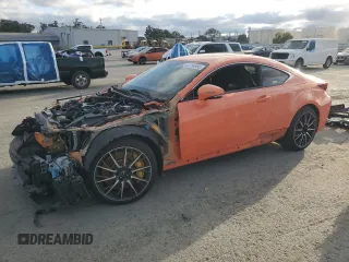 2015 Lexus RC F with VIN JTHHP5BCXF5004358, listed as a Copart auction lot 48794985 with 90,423 mi miles and Salvage title. Bid and sale history available at DreamBid. Image 1.
