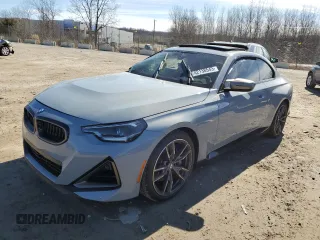 2022 BMW 2 Series M240i xDrive with VIN 3MW53CM00N8C35775, listed as a Copart auction lot 42138543 with 0 mi miles. Bid and sale history available at carsss.com. Image 1.
