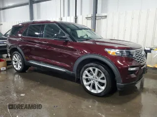 2022 Ford Explorer Platinum with VIN 1FM5K8HW4NNA06011, listed as a Copart auction lot 84296524 with 51,429 mi miles and Salvage Title. Bid and sale history available at carsss.com. Image 4.