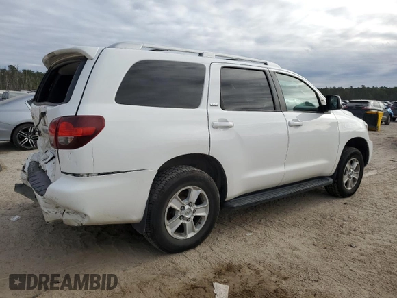 2018 Toyota Sequoia SR5 with VIN 5TDBY5G16JS162016, listed as a Copart auction lot 85428344 with 123,429 mi miles and Salvage Title. Bid and sale history available at carsss.com. Image 3.