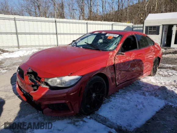 2015 BMW 4 Series 435i xDrive with VIN WBA4B3C50FGV48629, listed as a Copart auction lot 86322814 with 103,607 mi miles and Salvage Title. Bid and sale history available at DreamBid. Image 1.