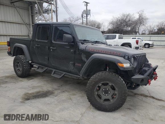 2020 Jeep Gladiator Rubicon with VIN 1C6JJTBG1LL147385, listed as a Copart auction lot 46136215 with 33,814 mi miles and Clean Title. Bid and sale history available at DreamBid. Image 4.