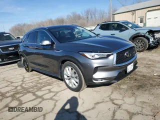 2019 Infiniti QX50 Essential with VIN 3PCAJ5M33KF117370, listed as a Copart auction lot 46537675 with 65,209 mi miles and Salvage Title. Bid and sale history available at DreamBid. Image 4.