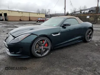 2016 Jaguar F-Type R with VIN SAJWJ6HL9GMK33775, listed as a Copart auction lot 49220885 with 46,217 mi miles and Salvage Title. Bid and sale history available at DreamBid. Image 1.