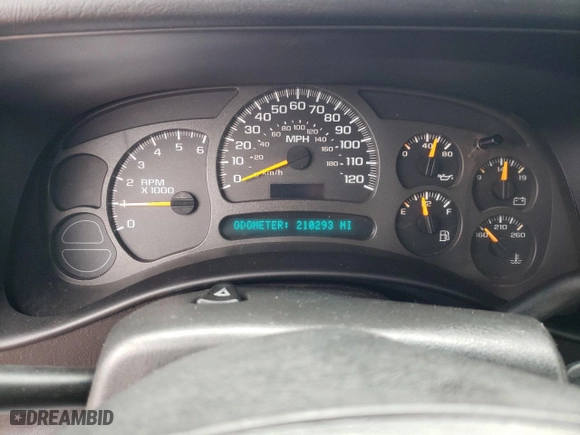 2003 Chevrolet Silverado 1500 with VIN 1GCEC14X33Z295122, listed as a Copart auction lot 43054455 with 210,293 mi miles and Clean Title. Bid and sale history available at carsss.com. Image 9.