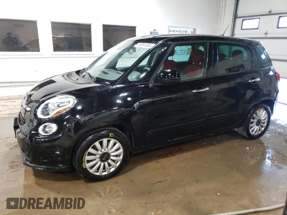 2014 FIAT 500L Easy with VIN ZFBCFABH9EZ000959, listed as a Copart auction lot 76991304 with 73,128 mi miles and Salvage Title. Bid and sale history available at carsss.com. Image 1.