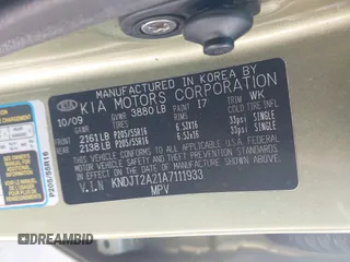 2010 Kia Soul + with VIN KNDJT2A21A7111933, listed as a IAAI auction lot 42025069 with 185,662 mi miles. Bid and sale history available at carsss.com. Image 9.