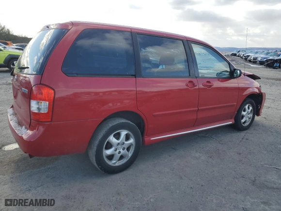 2000 Mazda MPV DX with VIN JM3LW28G0Y0132641, listed as a Copart auction lot 87717555 with 159,657 mi miles and Salvage Title. Bid and sale history available at carsss.com. Image 3.