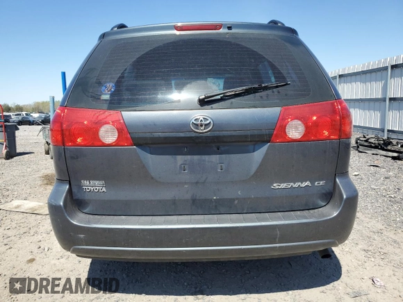 2010 Toyota Sienna CE with VIN 5TDKK4CC9AS340097, listed as a Copart auction lot 53551975 with 172,825 mi miles and Salvage Title. Bid and sale history available at DreamBid. Image 6.