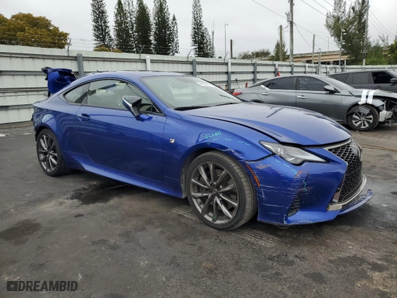 2019 Lexus RC with VIN JTHHA5BC3K5009509, listed as a Copart auction lot 41960275 with 19,631 mi miles and Salvage Title. Bid and sale history available at carsss.com. Image 4.