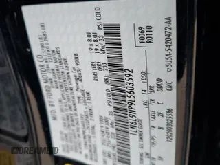 2020 Lincoln Continental Reserve with VIN 1LN6L9NP9L5603592, listed as a Copart auction lot 42860955 with Not Provided miles and Salvage Title. Bid and sale history available at DreamBid. Image 12.