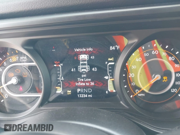 2024 Jeep Wrangler Sport S z VIN 1C4PJXDN6RW123452, wystawiony jako IAAI lot #42382840 z przebiegiem 17 234 mil mil oraz . Historia ofert i sprzedaży dostępna na DreamBid. Obrazek 7.