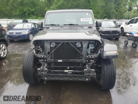 2018 Jeep Wrangler Unlimited Sahara with VIN 1C4HJXEG8JW190367, listed as a Copart auction lot 55799345 with 46,714 mi miles and Salvage title. Bid and sale history available at DreamBid. Image 5.