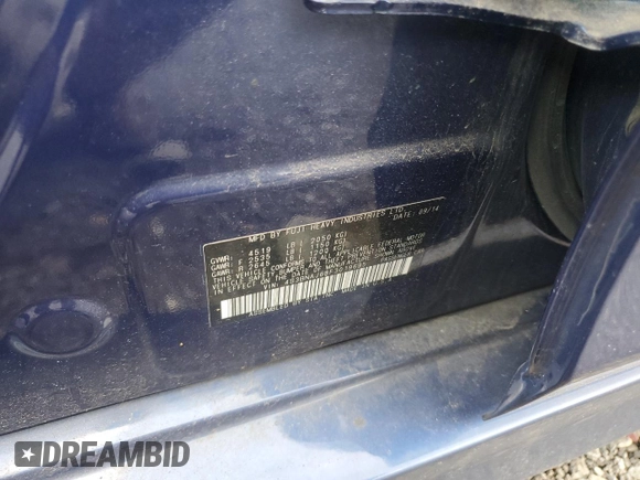 2015 Subaru Legacy Limited with VIN 4S3BNAJ68F3019695, listed as a Copart auction lot 63159095 with 90,617 mi miles and Salvage title. Bid and sale history available at DreamBid. Image 12.