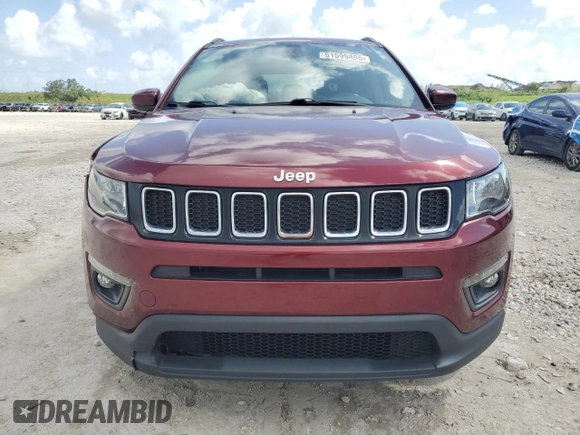 2020 Jeep Compass Altitude z VIN 3C4NJCBB9LT243039, wystawiony jako Copart lot #51599495 z przebiegiem 48 063 mil mil oraz Nie do naprawy. Historia ofert i sprzedaży dostępna na DreamBid. Obrazek 5.