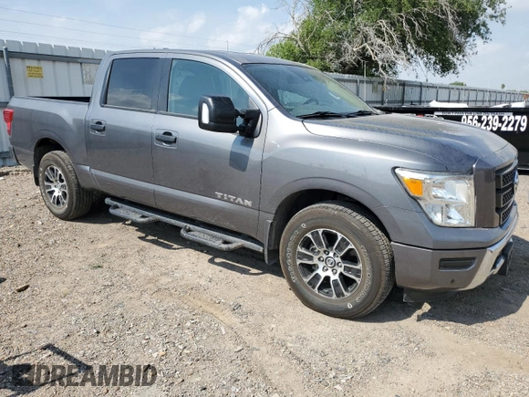 2022 Nissan Titan SV with VIN 1N6AA1ED1NN103079, listed as a Copart auction lot 53659185 with 51,955 mi miles and Salvage title. Bid and sale history available at DreamBid. Image 4.